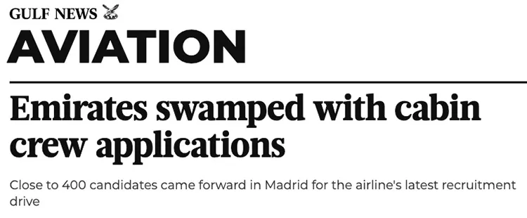 Emirates Swamped with Cabin Crew Applications