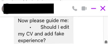 Should I fake customer service experience on my CV?